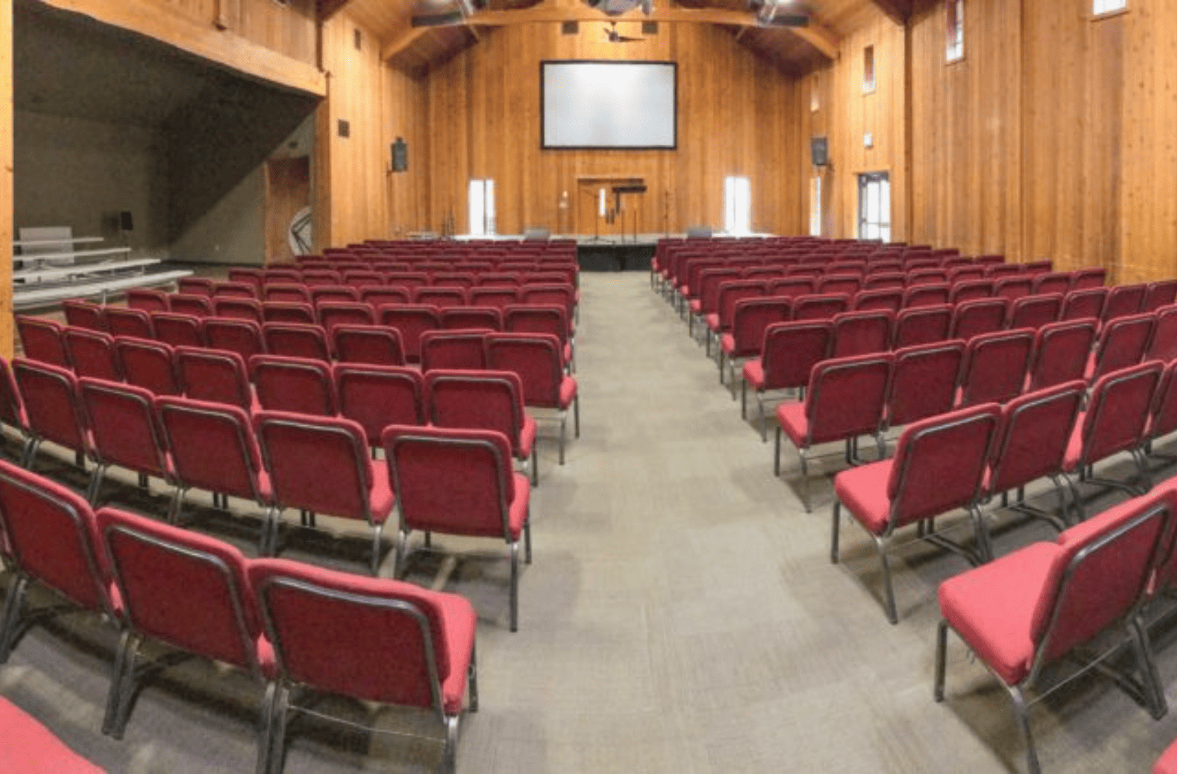Mountain View Hall - Large meeting room with chairs set up