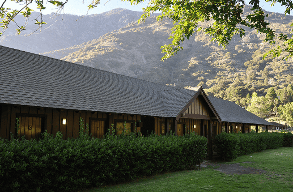 Outside of lakeview lodge where campers sleep